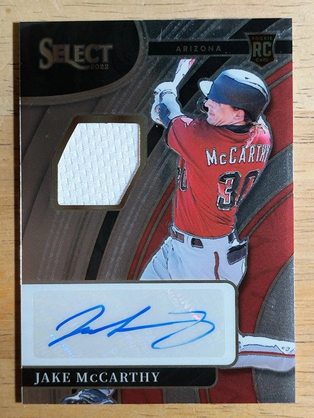 2022 Select Rookie Jersey Autographs #34 Jake McCarthy/299