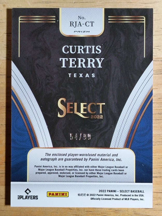 2022 Select Rookie Jersey Autographs Tri-Color #37 Curtis Terry/99