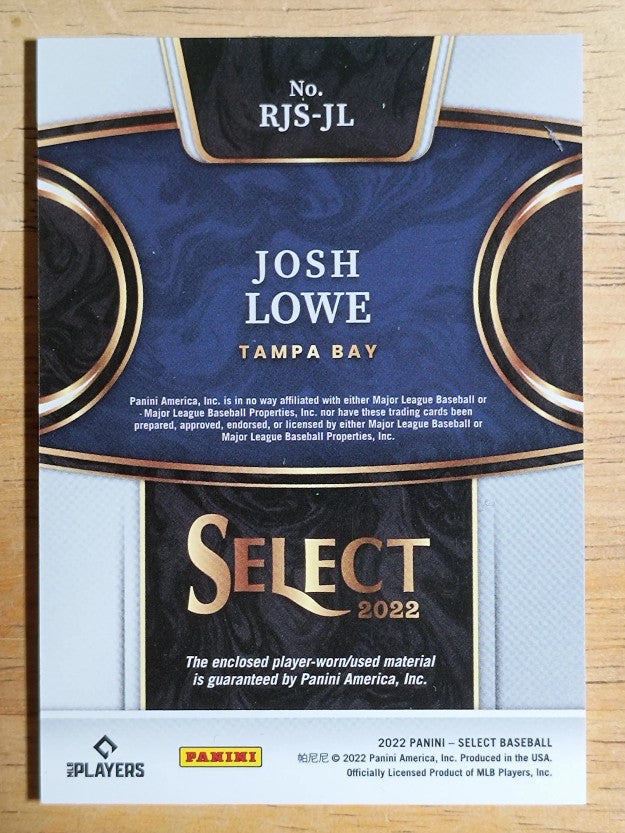 2022 Select Rookie Jumbo Swatch #52 Josh Lowe