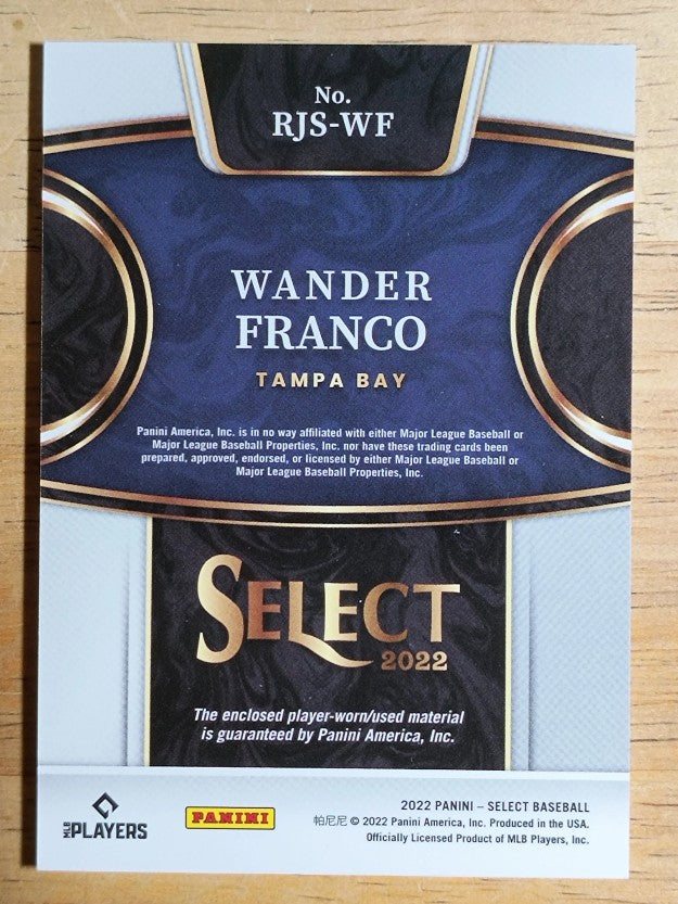 2022 Select Rookie Jumbo Swatch #56 Wander Franco