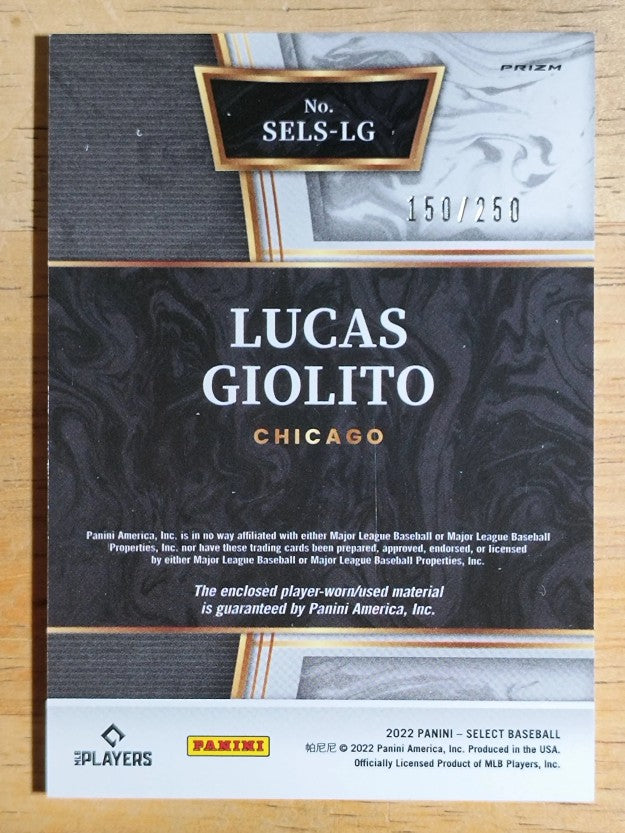 2022 Select Select Swatches Holo #8 Lucas Giolito