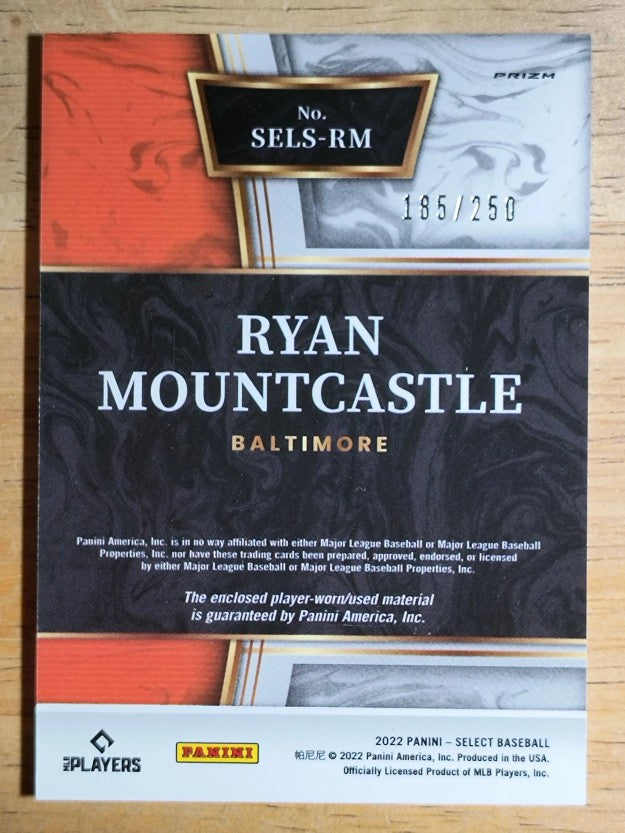 2022 Select Select Swatches Holo #18 Ryan Mountcastle
