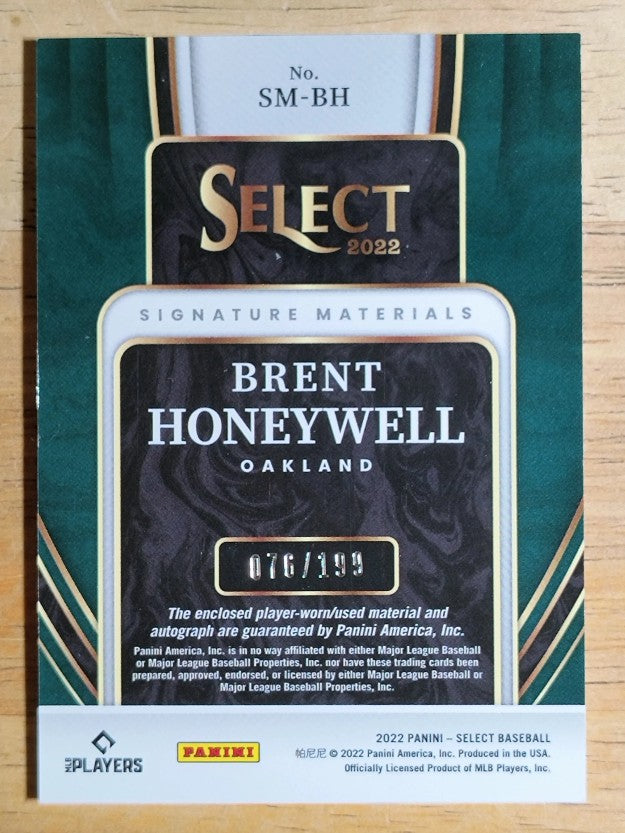 2022 Select Signature Materials #5 Brent Honeywell/199
