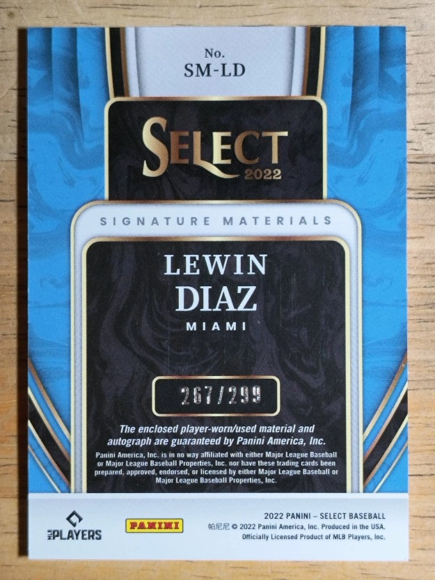 2022 Select Signature Materials #7 Lewin Diaz/299