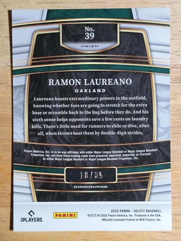 2022 Select Carolina Blue #39 Ramon Laureano