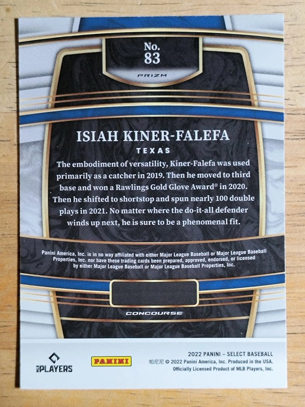 2022 Select Holo #83 Isiah Kiner-Falefa