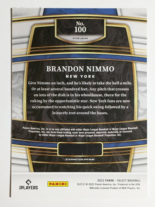 2022 Select Holo #100 Brandon Nimmo