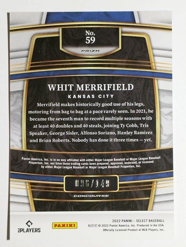 2022 Select Light Blue #59 Whit Merrifield