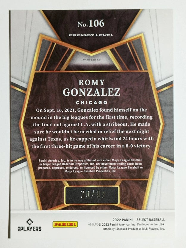 2022 Select Neon Green #106 Romy Gonzalez PRM