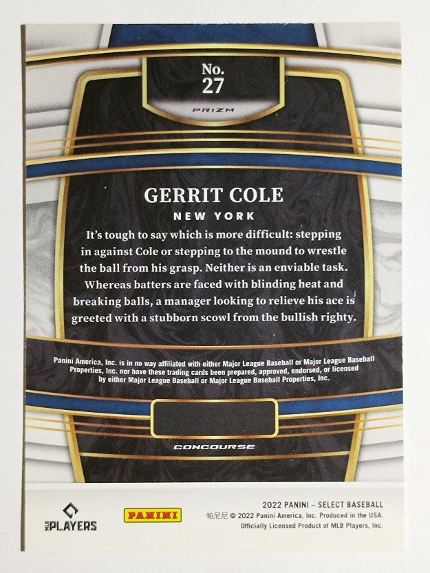 2022 Select Tri-Color #27 Gerrit Cole
