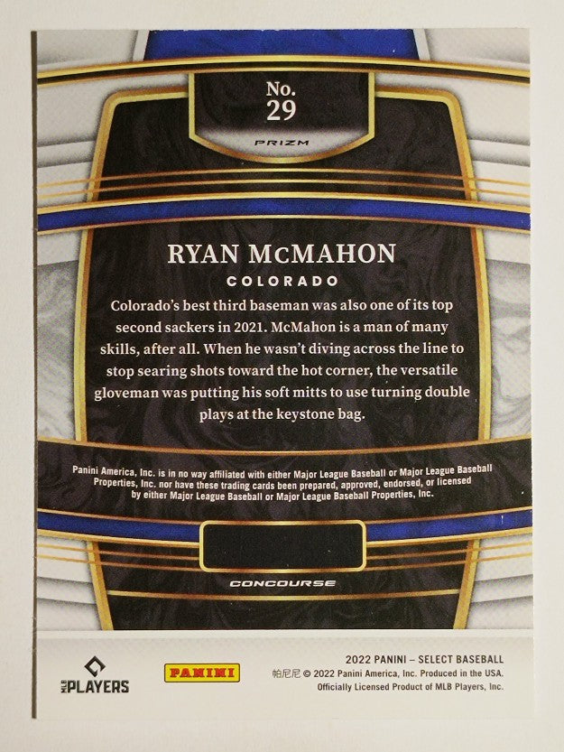 2022 Select Tri-Color #29 Ryan McMahon