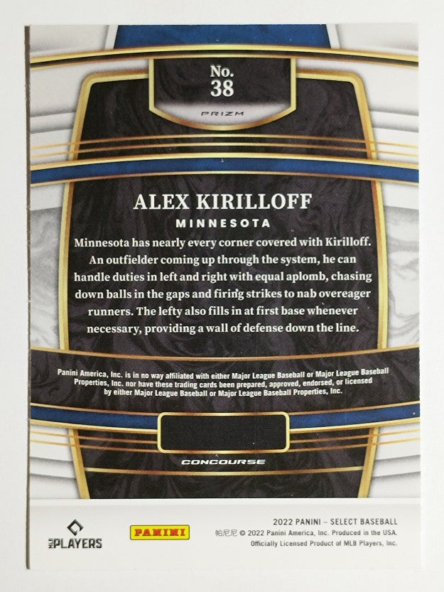 2022 Select Tri-Color #38 Alex Kirilloff