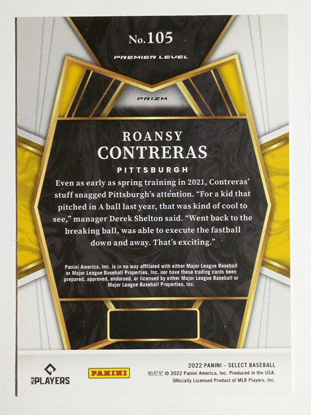 2022 Select Tri-Color #105 Roansy Contreras PRM