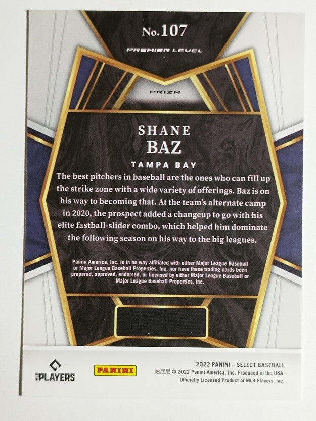 2022 Select Tri-Color #107 Shane Baz PRM