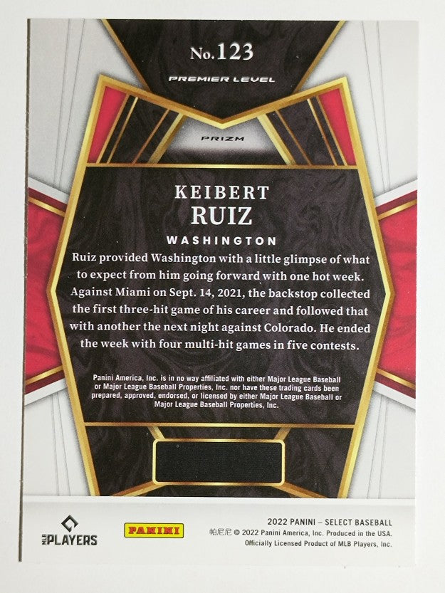2022 Select Tri-Color #123 Keibert Ruiz PRM