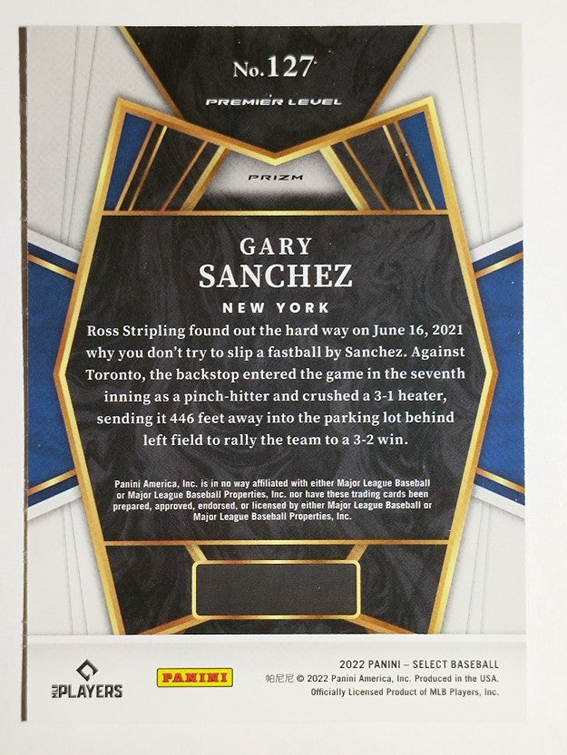 2022 Select Tri-Color #127 Gary Sanchez PRM