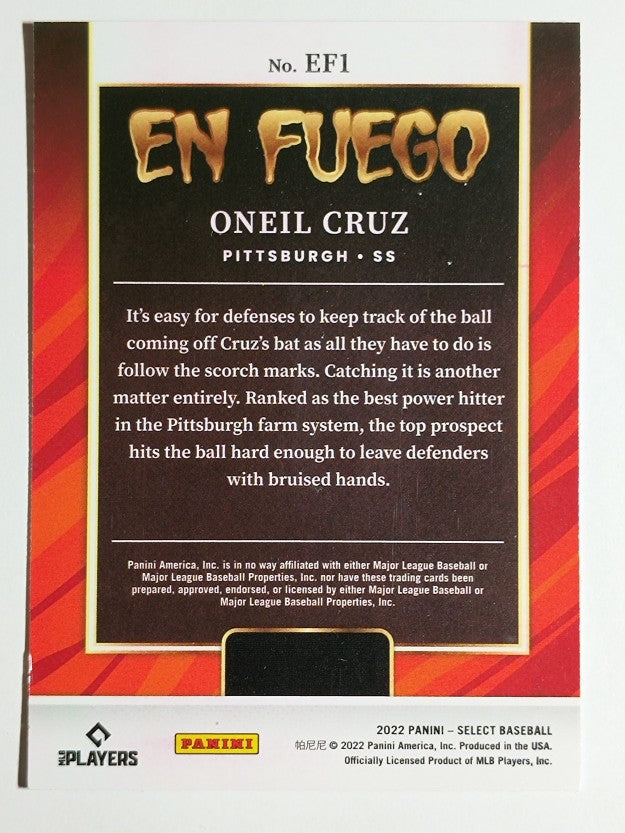 2022 Select En Fuego #1 Oneil Cruz