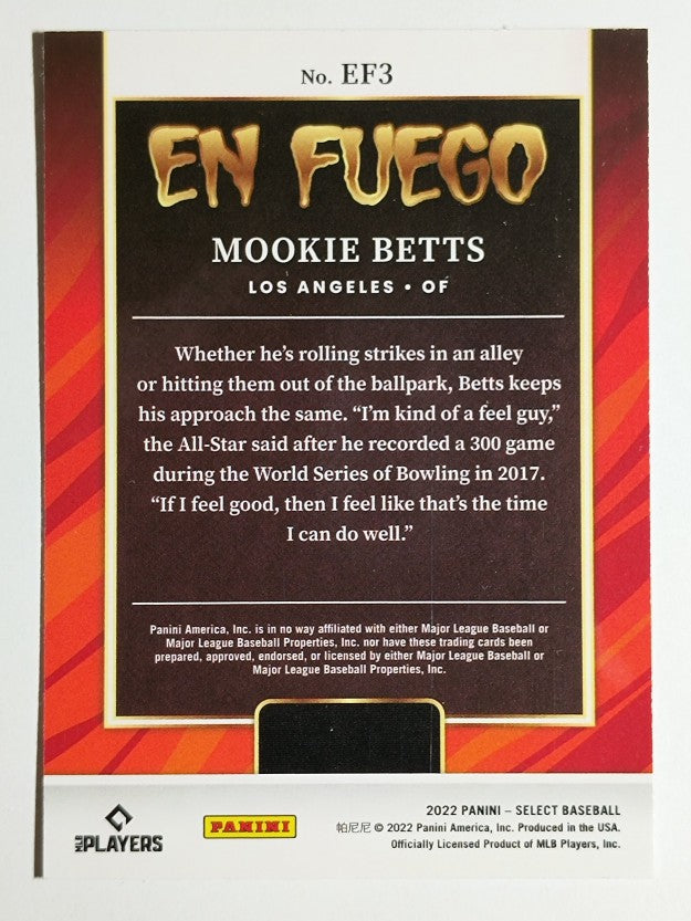 2022 Select En Fuego #3 Mookie Betts