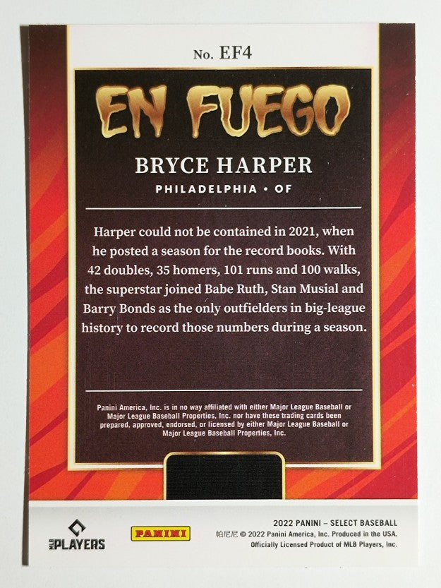 2022 Select En Fuego #4 Bryce Harper