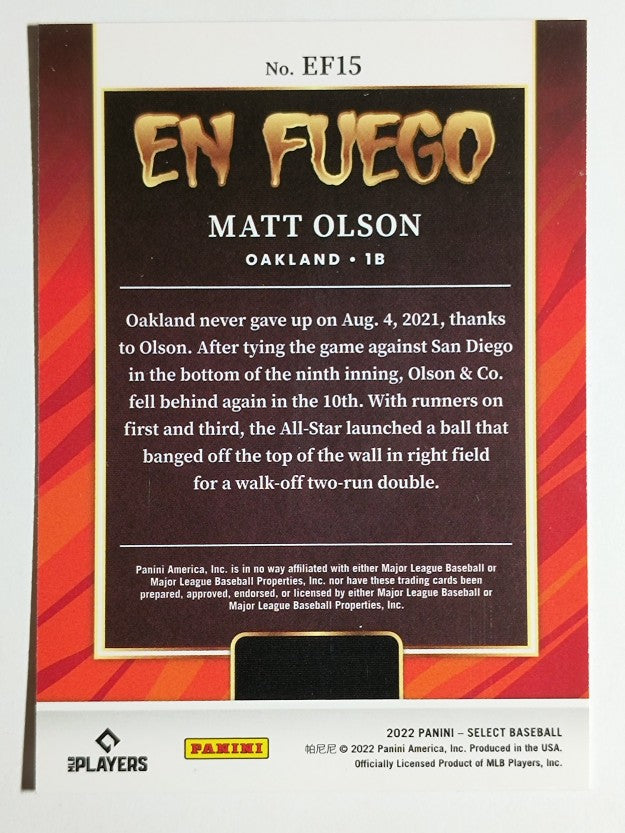 2022 Select En Fuego #15 Matt Olson