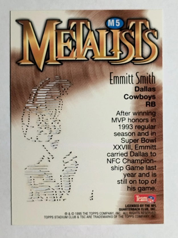 1995 Stadium Club Metalists #M5 Emmitt Smith
