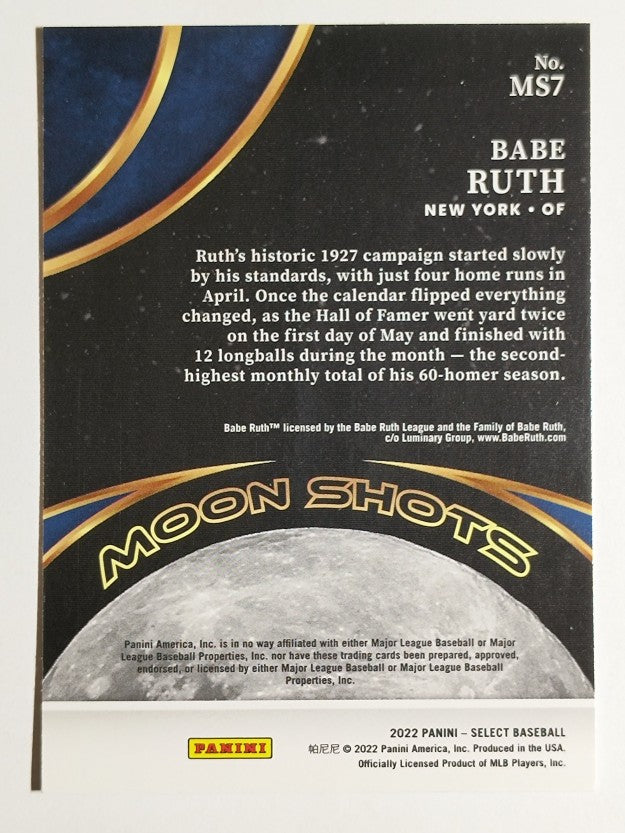 2022 Select Moon Shots #7 Babe Ruth