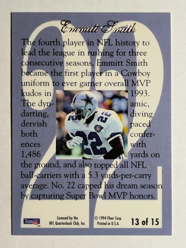 1994 Ultra Flair Hot Numbers #13 Emmitt Smith