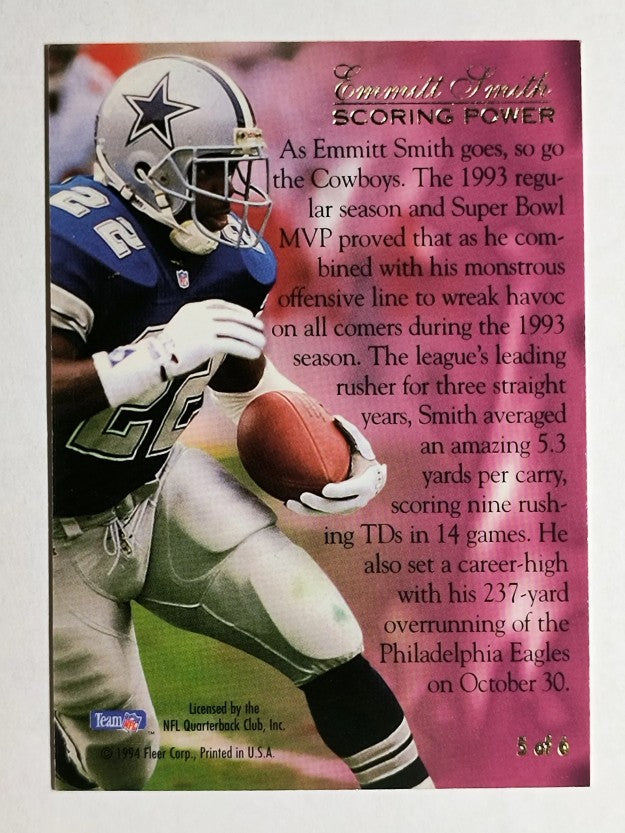 1994 Ultra Flair Scoring Power #5 Emmitt Smith