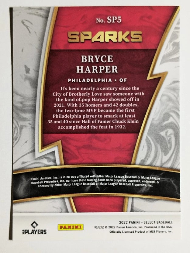 2022 Select Sparks #5 Bryce Harper