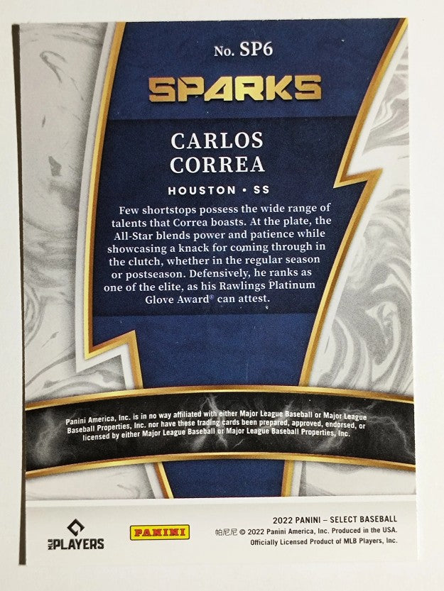 2022 Select Sparks #6 Carlos Correa