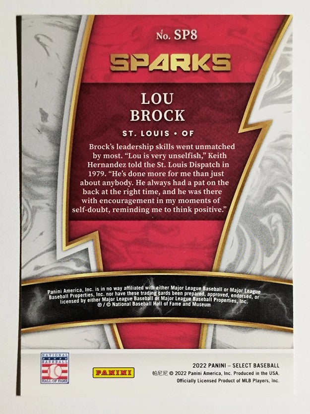 2022 Select Sparks #8 Lou Brock