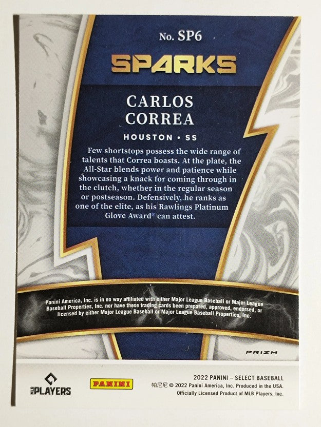 2022 Select Sparks Holo #6 Carlos Correa