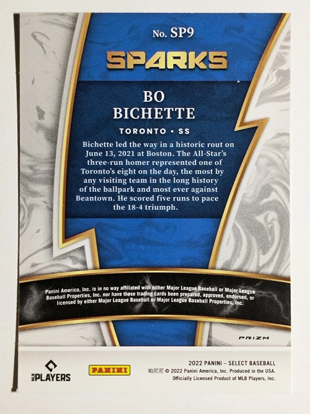 2022 Select Sparks Holo #9 Bo Bichette