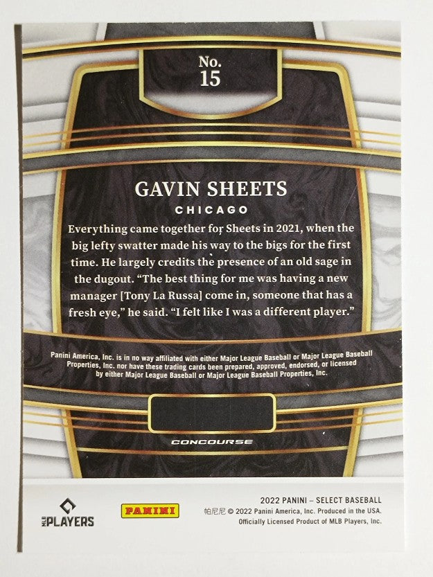 2022 Select #15 Gavin Sheets RC