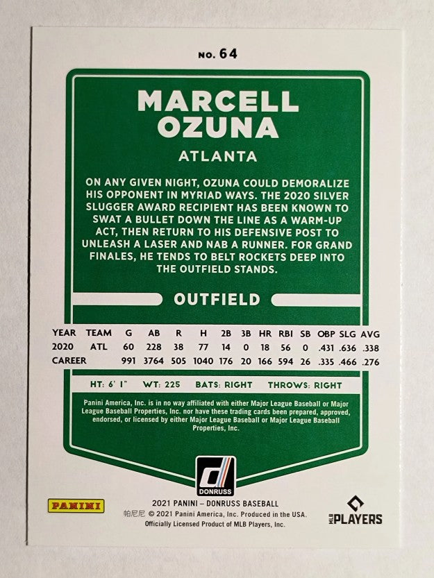 2021 Donruss #64 Marcell Ozuna