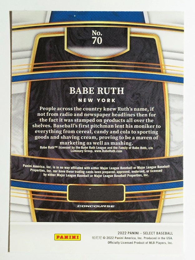 2022 Select #70 Babe Ruth