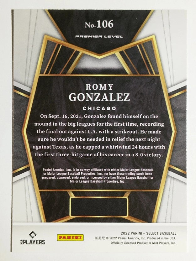 2022 Select #106 Romy Gonzalez PRM RC