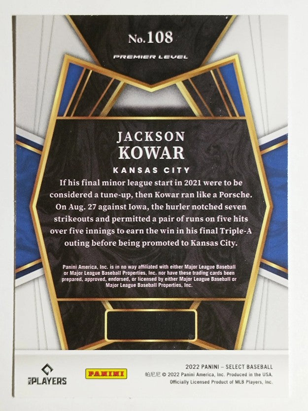 2022 Select #108 Jackson Kowar PRM RC