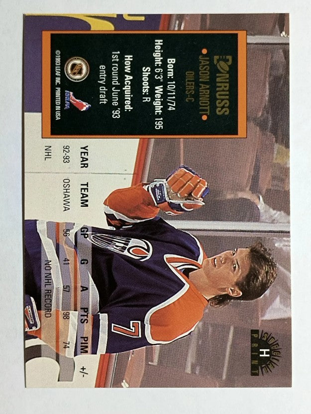 1993-94 Donruss Special Print #NNO Jason Arnott