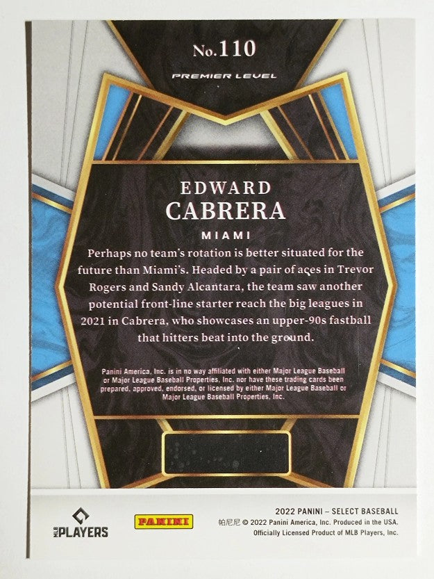 2022 Select #110 Edward Cabrera PRM RC