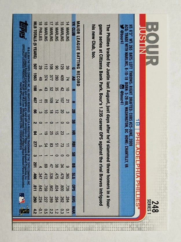 2019 Topps #248 Justin Bour