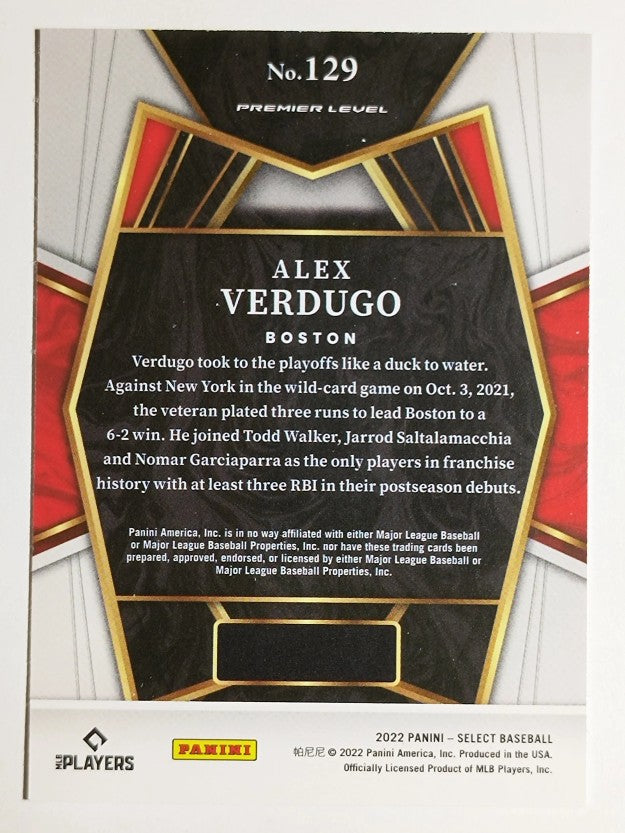 2022 Select #129 Alex Verdugo PRM