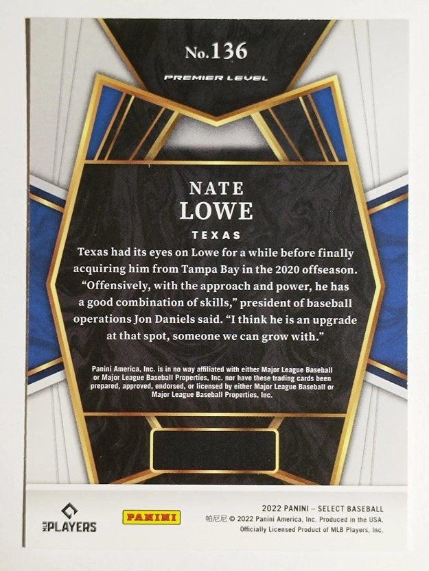 2022 Select #136 Nate Lowe PRM
