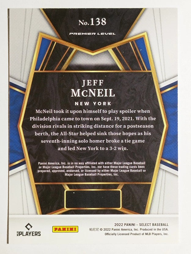 2022 Select #138 Jeff McNeil PRM