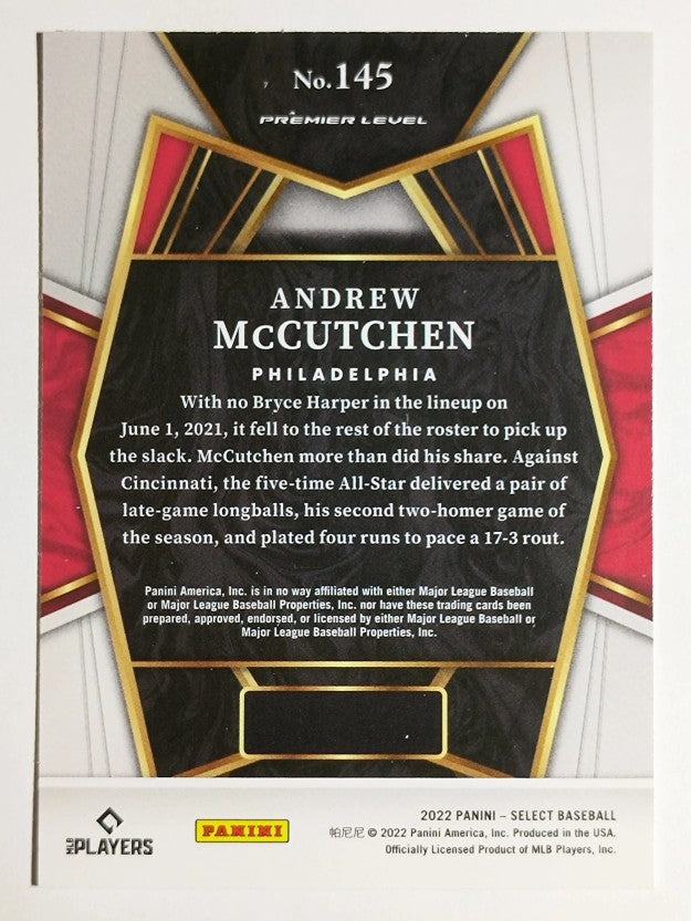 2022 Select #145 Andrew McCutchen PRM