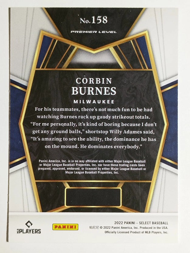2022 Select #158 Corbin Burnes PRM