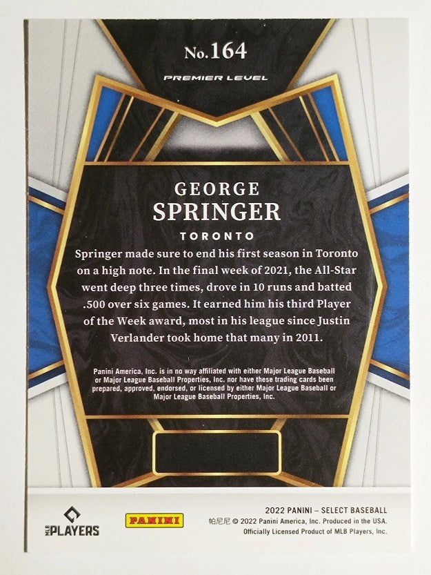 2022 Select #164 George Springer PRM