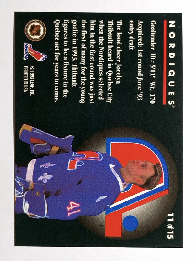 1993-94 Donruss Rated Rookies #11 Jocelyn Thibault