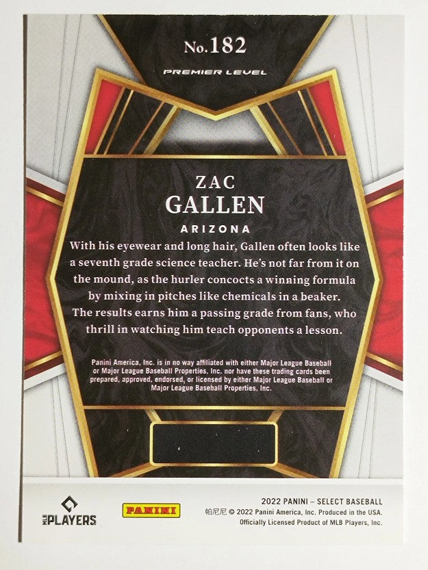 2022 Select #182 Zac Gallen PRM