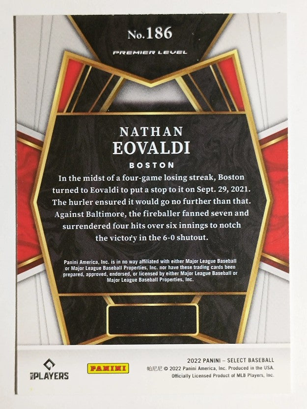 2022 Select #186 Nathan Eovaldi PRM